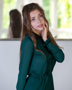 Mila Azul - Green Dress - MetArt